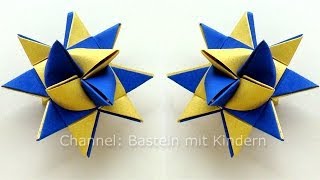 Sterne basteln Fröbelstern  Basteln Weihnachten  Fröbelsterne Anleitung  Origami [upl. by Naitsirhc851]