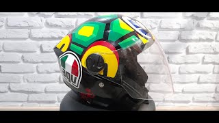 Adesivo Tartaruga Capacete Envelopado Agv Blade  Passo a Passo [upl. by Thorndike]