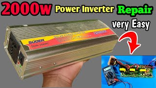 Inverter Repair 2000w  How to repair Solar Power Inverter  Dc to Ac inverter [upl. by Noitsirhc]