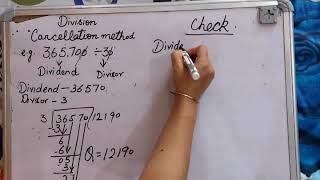 Cancellation methodDivision for class 5th Math [upl. by Atimed]