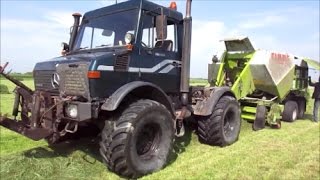 Mit einem MB UNIMOG 1600 Siloballen Pressen  SOUND [upl. by Silverstein]