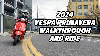 2024 Vespa Primavera Walkthrough and Ride [upl. by Nediarb]