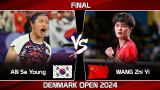 FINAL  AN Se Young KOR vs WANG Zhi Yi CHN  Denmark Open 2024 Badminton [upl. by Postman91]