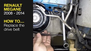 How to Replace the drive belt on the Renault Megane 2008 to 2014 [upl. by Eikcid437]