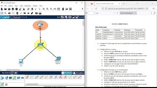 Configuration de base des équipements Cisco Switch Routeur Pc avec packet tracer [upl. by Shuler]