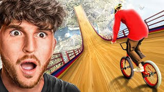 Going Off MEGA RAMP in Realistic BMX Game BMX Streets [upl. by Etoile]