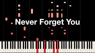 Noisettes  Never Forget You  Piano Cover Synthesia Tutorial [upl. by Pucida570]