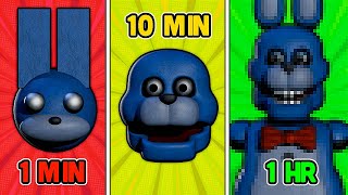 1 MIN vs 10 MIN vs 1 HOUR  FNAF Modeling Challenge [upl. by Eelahc]