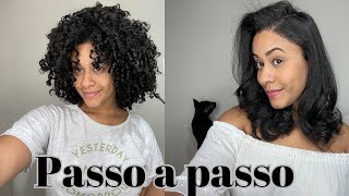 PASSO A PASSO DE COMO USAR UMA ESCOVA SECADORA  CABELO CACHEADO  TAIFF [upl. by Neelat]