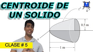 CENTROIDE DE UN SOLIDO con integrales EJERCICIO DE APLICACION 3 [upl. by Chatterjee]