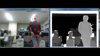 Skeleton Tracking Kinect with OpenCV amp OpenNI [upl. by Babcock459]