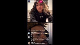 Bri Chief invites Davine Jay to talk about their breakup  IG LIVE 71524 [upl. by Yerdna]