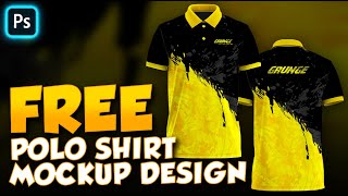 FREE POLO SHIRT MOCKUP DESIGN FREE TSHIRT MOCKUP PSD [upl. by Jessen316]