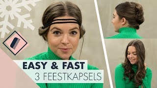 3 eenvoudige maar trendy party kapsels l Easy amp Fast [upl. by Saihttam]