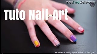 Tuto NailArt French Manucure colorée [upl. by Fraya96]