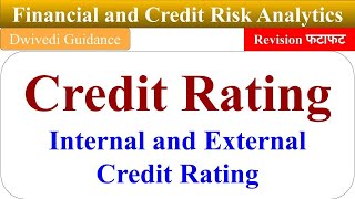 8 Credit Rating Internal and external credit rating financial and credit risk analytics mba [upl. by Hardunn101]