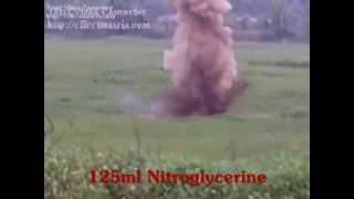 Explosion test 125ml Nitroglycerin và 40ml Nitroglycerine  Methyl Nitrat [upl. by Mila]