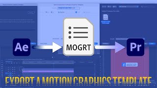 How to export a motion graphics template from After Effects to Premiere Pro in full motion [upl. by Diarmid76]