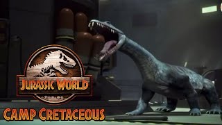 EARLY SEASON 5 CLIP Nothosaurus Attack  JURASSIC WORLD CAMP CRETACEOUS  NETFLIX [upl. by Barbaraanne]