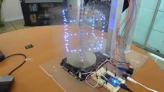 Whirlygig Volumetric Display LPC1768 Demo [upl. by Raskind231]