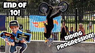 End of 10 Caidens Freestyle BMX Riding Progression [upl. by Tammany]