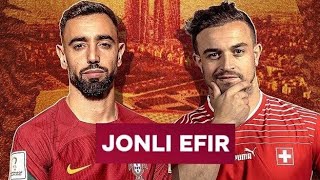 Portugaliya  Shvetsariya  Jonli Efir  Jahon chempionati 2022  Qatar 2022 [upl. by Rosco]