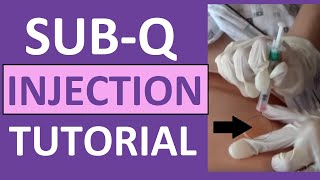 How to Give a Subq Subcutaneous Injection Shot [upl. by Ramin980]