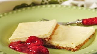 Cheesecake Squares Classic Version  Joyofbakingcom [upl. by Rumpf461]