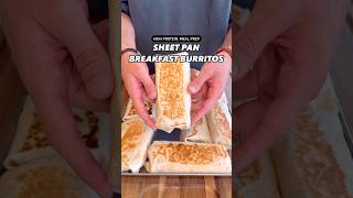 MacroFriendly High Protein Sheet Pan Breakfast Burritos shorts [upl. by Adnilema]