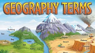 Important Geographical Terms Features Landforms Of Earth [upl. by Ahsima]