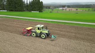 3x MB Trac auf dem Acker bei der Gerstenaussaat [upl. by Midis528]