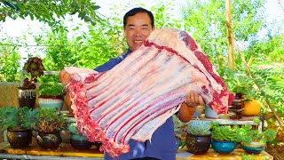 Huge Yak Steak Cooked in Tons of Chilis Unbelievable Tender and Fragrant  Uncle Rural Gourmet [upl. by Ahsaetal]