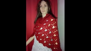 Haken  tutorial 92 omslagdoek met waaier [upl. by Ysac]