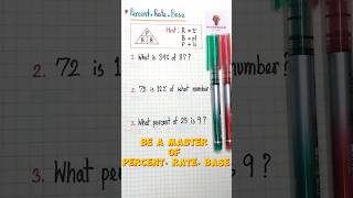 Percentage • Rate • Base เปอร์เซ็นต์ • อัตรา • ฐาน math mathhacks mathstricks mathtips learn [upl. by Amej423]