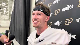 Dillon Thieneman after day one of Purdue fall camp [upl. by Chamberlain]