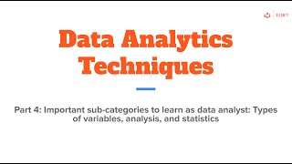 Part 4 Data Analytic Techniques Subcategories to learn as data analyst variables analysis [upl. by Henryk23]