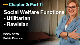 What are Social Welfare Functions Utilitarian amp Rawlsian  Chapter 2 Part 11 [upl. by Files985]