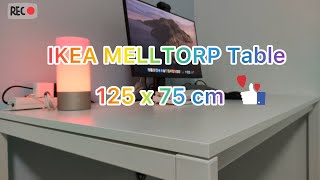 4k IKEA MELLTORP Table 125 x 75 CM White 1390 บาท [upl. by Akinet]