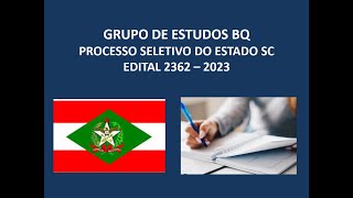 PROCESSO SELETIVO PROFESSORES DE SC  EDITAL 2023 [upl. by Terag]