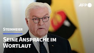 Steinmeier quotEs ist nicht die Zeit für Taktik und Scharmützelquot  AFP [upl. by Asek]