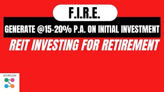 REIT InvIT investing for retirement or your FIRE plan A MUST for retirement portfolio India stocks [upl. by Sapphira]