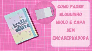 Como fazer bloquinho cartonadobrochura com capa dura podendo usar como chaveiro e brindes [upl. by Aivato]