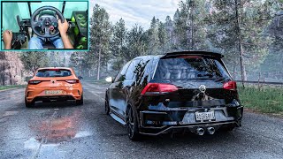 Volkswagen Golf R amp Renault Megane RS  Forza Horizon 5 Realistic Driving  Logitech G29 Gameplay [upl. by Michele]