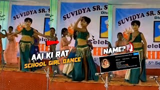 Aaj ki raat school Girl dance performance Suvidya Sr Rem School  Suvidya School dance [upl. by Josselyn490]