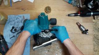 How to repair Makita DSS610 LXT 18V liion li ion circular saw armature replace [upl. by Luapnaes435]