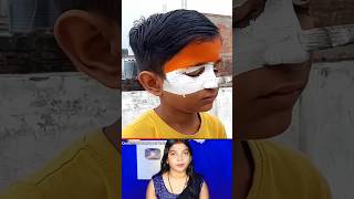 Indian flag painting on face  🇮🇳art  independence day face art  Happy independence day trending [upl. by Lamraj]