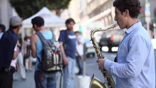 SF Saxophone Street Musician Justin Ward [upl. by Rutherfurd]