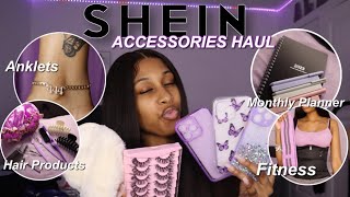 HUGE SHEIN ACCESSORIES HAUL 2023  30 items Lashes Phone Cases Jewelry Shoes and More [upl. by Poppas]