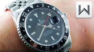 Rolex GMTMaster II Jubilee Black Bezel 16710 Luxury Watch Review [upl. by Rella50]