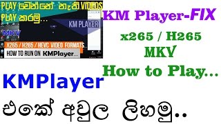 FIXKm Player How to run x265  H265  HEVC mkv files on KM Player New update Sinhala [upl. by Akyre840]